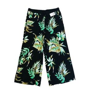 Lauren Ralph Lauren Women's XL Wide-Leg Tropical-Print Jersey Pants NWT